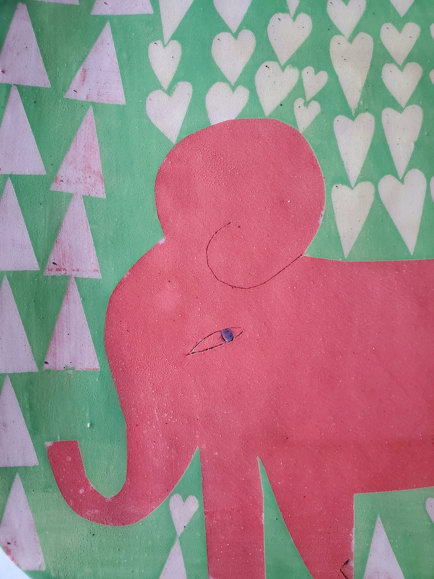 Red Elephant Plate