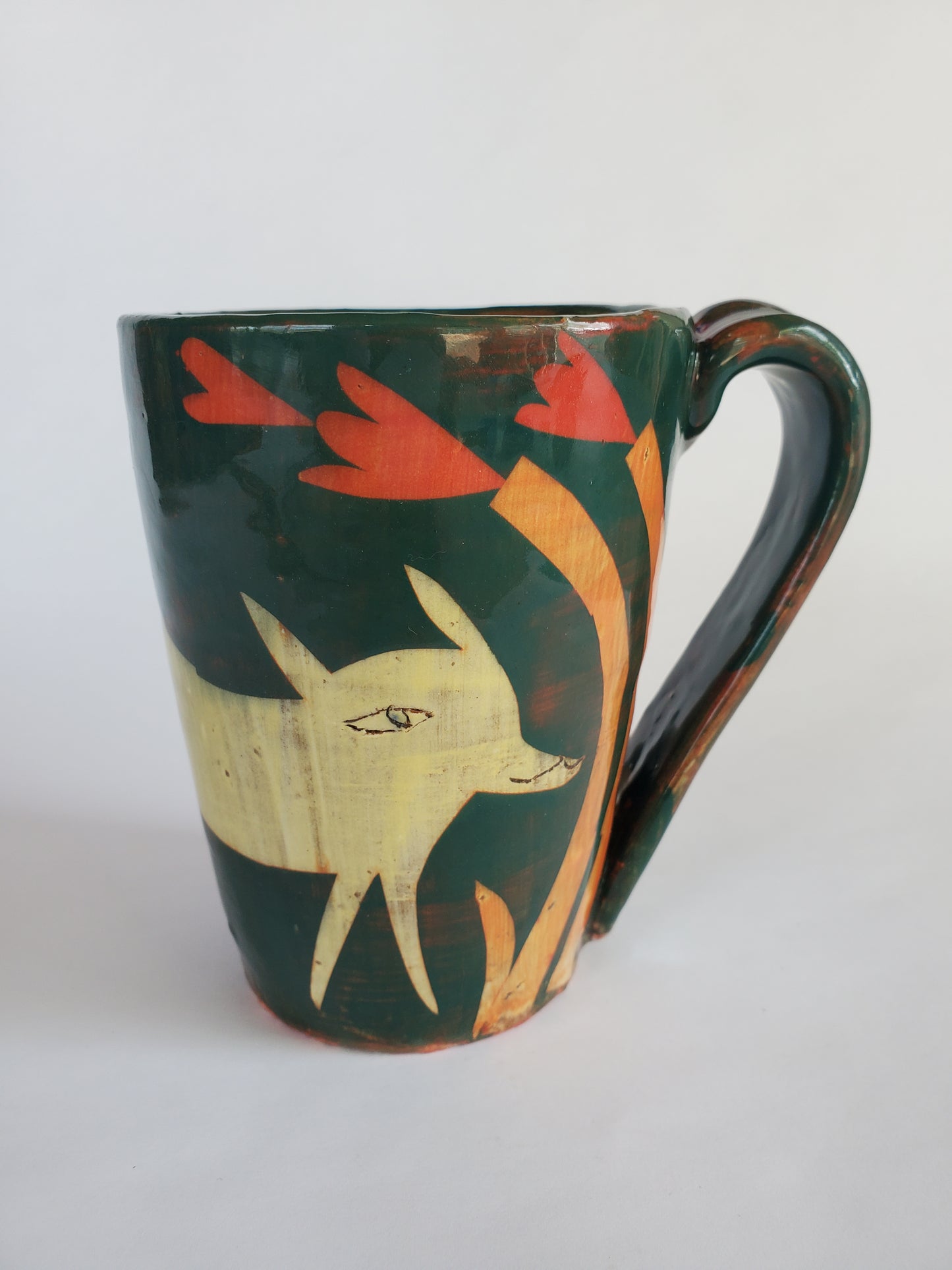 Right-hand Mug with Yellow Fox